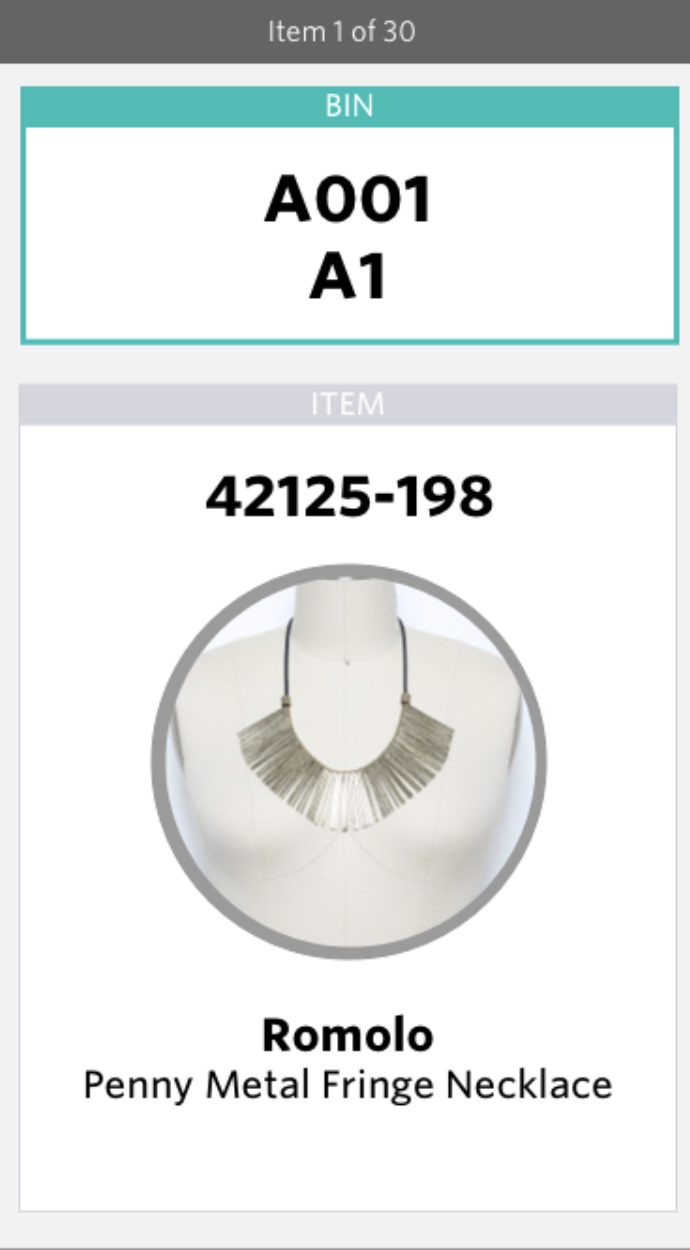 Accessory picking screen 1